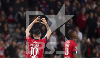 2022-10-23 - Remy Cabella of Lille celebrates his goal during the French championship Ligue 1 football match between Lille OSC (LOSC) and AS Monaco (ASM) on October 23, 2022 at Stade Pierre Mauroy in Villeneuve-d'Ascq near Lille, France - FOOTBALL - FRENCH CHAMP - LILLE V MONACO - FRENCH LIGUE 1 - SOCCER