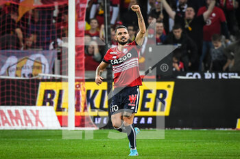 23/10/2022 - Remy CABELLA of Lille celebrates his goal during the French championship Ligue 1 football match between LOSC Lille and AS Monaco on October 23, 2022 at Pierre Mauroy stadium in Villeneuve-d'Ascq near Lille, France - FOOTBALL - FRENCH CHAMP - LILLE V MONACO - FRENCH LIGUE 1 - CALCIO