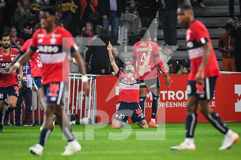 2022-10-23 - Remy CABELLA of Lille celebrates his goal during the French championship Ligue 1 football match between LOSC Lille and AS Monaco on October 23, 2022 at Pierre Mauroy stadium in Villeneuve-d'Ascq near Lille, France - FOOTBALL - FRENCH CHAMP - LILLE V MONACO - FRENCH LIGUE 1 - SOCCER