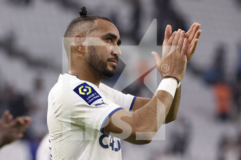 2022-10-22 - Dimitri Payet of Marseille salutes the suppporters following the French championship Ligue 1 football match between Olympique de Marseille (OM) and RC Lens (RCL) on October 22, 2022 at Velodrome stadium in Marseille, France - FOOTBALL - FRENCH CHAMP - MARSEILLE V LENS - FRENCH LIGUE 1 - SOCCER