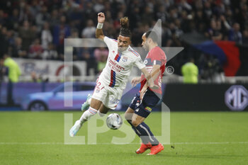 2022-10-30 - Malo GUSTO of Lyon and during the French championship Ligue 1 football match between Olympique Lyonnais (Lyon) and LOSC Lille on October 30, 2022 at Groupama stadium in Decines-Charpieu near Lyon, France - FOOTBALL - FRENCH CHAMP - LYON V LILLE - FRENCH LIGUE 1 - SOCCER
