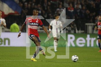 2022-10-30 - Tiago EMBALO DJALO of Lille during the French championship Ligue 1 football match between Olympique Lyonnais (Lyon) and LOSC Lille on October 30, 2022 at Groupama stadium in Decines-Charpieu near Lyon, France - FOOTBALL - FRENCH CHAMP - LYON V LILLE - FRENCH LIGUE 1 - SOCCER