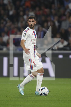 2022-10-30 - Houssem AOUAR of Lyon during the French championship Ligue 1 football match between Olympique Lyonnais (Lyon) and LOSC Lille on October 30, 2022 at Groupama stadium in Decines-Charpieu near Lyon, France - FOOTBALL - FRENCH CHAMP - LYON V LILLE - FRENCH LIGUE 1 - SOCCER