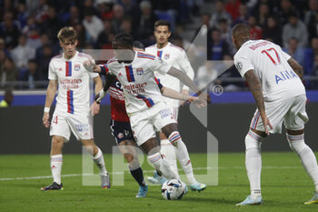 2022-10-30 - Castello LUKEBA of Lyon during the French championship Ligue 1 football match between Olympique Lyonnais (Lyon) and LOSC Lille on October 30, 2022 at Groupama stadium in Decines-Charpieu near Lyon, France - FOOTBALL - FRENCH CHAMP - LYON V LILLE - FRENCH LIGUE 1 - SOCCER