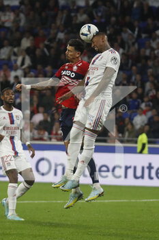 2022-10-30 - Jerome BOATENG of Lyon and Jose DA ROCHA FONTE of Lille during the French championship Ligue 1 football match between Olympique Lyonnais (Lyon) and LOSC Lille on October 30, 2022 at Groupama stadium in Decines-Charpieu near Lyon, France - FOOTBALL - FRENCH CHAMP - LYON V LILLE - FRENCH LIGUE 1 - SOCCER