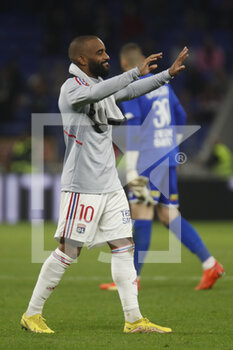 2022-10-30 - Alexandre LACAZETTE of Lyon during the French championship Ligue 1 football match between Olympique Lyonnais (Lyon) and LOSC Lille on October 30, 2022 at Groupama stadium in Decines-Charpieu near Lyon, France - FOOTBALL - FRENCH CHAMP - LYON V LILLE - FRENCH LIGUE 1 - SOCCER