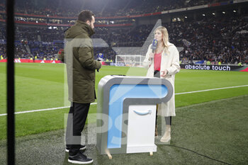 2022-11-11 - Corine PETIT of Amazon Prime Video during the French championship Ligue 1 football match between Olympique Lyonnais (Lyon) and OGC Nice on November 11, 2022 at Groupama stadium in Decines-Charpieu near Lyon, France - FOOTBALL - FRENCH CHAMP - LYON V NICE - FRENCH LIGUE 1 - SOCCER