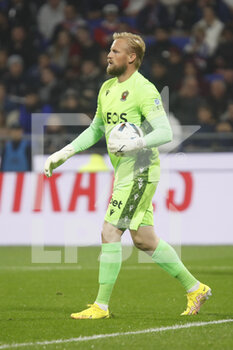 2022-11-11 - Kasper SCHMEICHEL of Nice during the French championship Ligue 1 football match between Olympique Lyonnais (Lyon) and OGC Nice on November 11, 2022 at Groupama stadium in Decines-Charpieu near Lyon, France - FOOTBALL - FRENCH CHAMP - LYON V NICE - FRENCH LIGUE 1 - SOCCER