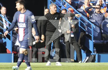 2022-11-13 - Coach of PSG Christophe Galtier during the French championship Ligue 1 football match between Paris Saint-Germain and AJ Auxerre on November 13, 2022 at Parc des Princes stadium in Paris, France - FOOTBALL - FRENCH CHAMP - PARIS SG V AUXERRE - FRENCH LIGUE 1 - SOCCER
