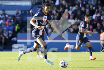 2022-11-13 - Hugo Ekitike of PSG during the French championship Ligue 1 football match between Paris Saint-Germain and AJ Auxerre on November 13, 2022 at Parc des Princes stadium in Paris, France - FOOTBALL - FRENCH CHAMP - PARIS SG V AUXERRE - FRENCH LIGUE 1 - SOCCER