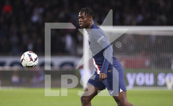 29/12/2022 - El Chadaille Bitshiabu of PSG during the French championship Ligue 1 football match between Paris Saint-Germain (PSG) and RC Strasbourg Alsace (RCSA) on December 28, 2022 at Parc des Princes stadium in Paris, France - FOOTBALL - FRENCH CHAMP - PARIS SG V STRASBOURG - FRENCH LIGUE 1 - CALCIO