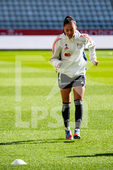 2022-02-27 - Selma Bacha of Olympique Lyonnais warms up ahead of the Women's French championship, D1 Arkema football match between Stade de Reims and Olympique Lyonnais (Lyon) on February 27, 2022 at Auguste Delaune stadium in Reims, France - STADE DE REIMS VS OLYMPIQUE LYONNAIS (LYON) - FRENCH WOMEN DIVISION 1 - SOCCER