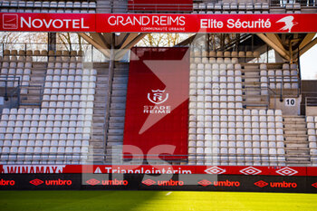 2022-02-27 - The Auguste Delaune stadium during the Women's French championship, D1 Arkema football match between Stade de Reims and Olympique Lyonnais (Lyon) on February 27, 2022 at Auguste Delaune stadium in Reims, France - STADE DE REIMS VS OLYMPIQUE LYONNAIS (LYON) - FRENCH WOMEN DIVISION 1 - SOCCER