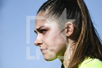 2022-04-16 - Cosette Morche goalkeeper of GPSO 92 Issy during the Women's French championship D1 Arkema football match between Paris Saint-Germain (PSG) and GPSO 92 Issy on April 16, 2022 at Georges Lefevre stadium in Saint-Germain-en-Laye, France - PARIS SAINT-GERMAIN (PSG) VS GPSO 92 ISSY - FRENCH WOMEN DIVISION 1 - SOCCER
