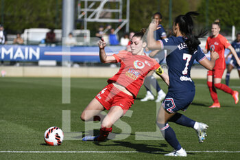 2022-04-16 - Oceane Daniel of GPSO 92 Issy during the Women's French championship D1 Arkema football match between Paris Saint-Germain (PSG) and GPSO 92 Issy on April 16, 2022 at Georges Lefevre stadium in Saint-Germain-en-Laye, France - PARIS SAINT-GERMAIN (PSG) VS GPSO 92 ISSY - FRENCH WOMEN DIVISION 1 - SOCCER