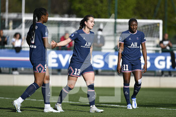 2022-04-16 - Sara Dabritz of PSG celebrates after scoring during the Women's French championship D1 Arkema football match between Paris Saint-Germain (PSG) and GPSO 92 Issy on April 16, 2022 at Georges Lefevre stadium in Saint-Germain-en-Laye, France - PARIS SAINT-GERMAIN (PSG) VS GPSO 92 ISSY - FRENCH WOMEN DIVISION 1 - SOCCER