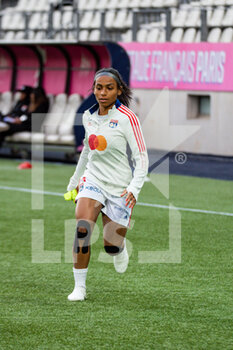 2022-05-29 - Perle Morroni of Olympique Lyonnais warms up ahead of the Women's French championship, D1 Arkema football match between Paris Saint-Germain and Olympique Lyonnais (Lyon) on May 29, 2022 at Jean Bouin stadium in Paris, France - FOOTBALL - WOMEN'S FRENCH CHAMP - PARIS SG V OLYMPIQUE LYONNAIS - FRENCH WOMEN DIVISION 1 - SOCCER