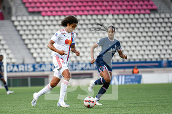 2022-05-29 - Wendie Renard of OL and Marie Antoinette Katoto of PSG during the Women's French championship, D1 Arkema football match between Paris Saint-Germain (PSG) and Olympique Lyonnais (Lyon, OL) on May 29, 2022 at Jean Bouin stadium in Paris, France - FOOTBALL - WOMEN'S FRENCH CHAMP - PARIS SG V OLYMPIQUE LYONNAIS - FRENCH WOMEN DIVISION 1 - SOCCER