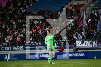 2022-05-29 - Charlotte Voll goalkeeper of PSG during the Women's French championship, D1 Arkema football match between Paris Saint-Germain (PSG) and Olympique Lyonnais (Lyon, OL) on May 29, 2022 at Jean Bouin stadium in Paris, France - FOOTBALL - WOMEN'S FRENCH CHAMP - PARIS SG V OLYMPIQUE LYONNAIS - FRENCH WOMEN DIVISION 1 - SOCCER