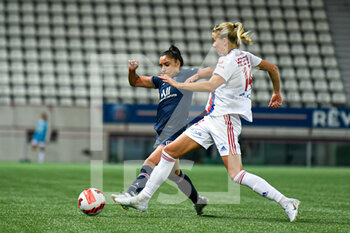 2022-05-29 - Ada Hegerberg of OL and Sakina Karchaoui of PSG during the Women's French championship, D1 Arkema football match between Paris Saint-Germain (PSG) and Olympique Lyonnais (Lyon, OL) on May 29, 2022 at Jean Bouin stadium in Paris, France - FOOTBALL - WOMEN'S FRENCH CHAMP - PARIS SG V OLYMPIQUE LYONNAIS - FRENCH WOMEN DIVISION 1 - SOCCER