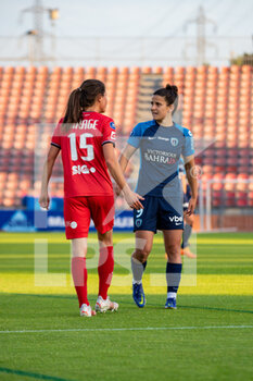 2022-06-01 - Noemie Carage of Dijon FCO and Mathilde Bourdieu of Paris FC during the Women's French championship D1 Arkema football match between Paris FC and Dijon FCO on June 1, 2022 at Dominique Duvauchelle stadium in Creteil, France - FOOTBALL - WOMEN'S FRENCH CHAMP - PARIS FC V DIJON - FRENCH WOMEN DIVISION 1 - SOCCER