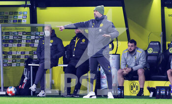2022-01-14 - Borussia Dortmund coach Marco Rose during the German championship Bundesliga football match between Borussia Dortmund and SC Freiburg on January 14, 2022 at Signal Iduna Park in Dortmund, Germany - BORUSSIA DORTMUND VS SC FREIBURG - GERMAN BUNDESLIGA - SOCCER