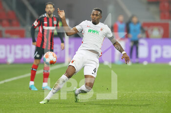 2022-01-22 - Reece Oxford of Augsburg during the German championship Bundesliga football match between Bayer Leverkusen and FC Augsburg on January 22, 2022 at BayArena in Leverkusen, Germany - BAYER LEVERKUSEN VS FC AUGSBURG - GERMAN BUNDESLIGA - SOCCER
