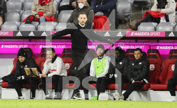 2022-02-05 - RB Leipzig coach Domenico Tedesco during the German championship Bundesliga football match between Bayern Munich and RB Leipzig on February 5, 2022 at Allianz Arena in Munich, Germany - BAYERN MUNICH VS RB LEIPZIG - GERMAN BUNDESLIGA - SOCCER