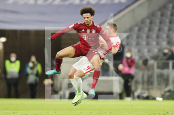 2022-02-05 - Leroy Sane of Bayern Munich and Willi Orban of RB Leipzig during the German championship Bundesliga football match between Bayern Munich and RB Leipzig on February 5, 2022 at Allianz Arena in Munich, Germany - BAYERN MUNICH VS RB LEIPZIG - GERMAN BUNDESLIGA - SOCCER