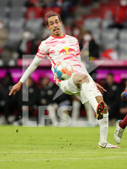 2022-02-05 - Yussuf Poulsen of RB Leipzig during the German championship Bundesliga football match between Bayern Munich and RB Leipzig on February 5, 2022 at Allianz Arena in Munich, Germany - BAYERN MUNICH VS RB LEIPZIG - GERMAN BUNDESLIGA - SOCCER
