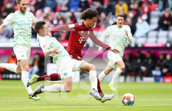 2022-02-20 - Leroy Sane of Bayern Munich and Nick Viergever of Greuther Furth during the German championship Bundesliga football match between Bayern Munich and Greuther Furth on February 20, 2022 at Allianz Arena in Munich, Germany - BAYERN MUNICH VS GREUTHER FURTH - GERMAN BUNDESLIGA - SOCCER