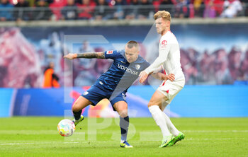 2022-10-01 - Jacek Goralski of Bochum and Timo Werner of Leipzig during the German championship Bundesliga football match between RB Leipzig and VfL Bochum on October 1, 2022 at Red Bull Arena in Leipzig, Germany - FOOTBALL - GERMAN CHAMP - LEIPZIG V BOCHUM - GERMAN BUNDESLIGA - SOCCER