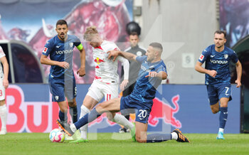 2022-10-01 - Timo Werner of Leipzig and Ivan Ordets of Bochum during the German championship Bundesliga football match between RB Leipzig and VfL Bochum on October 1, 2022 at Red Bull Arena in Leipzig, Germany - FOOTBALL - GERMAN CHAMP - LEIPZIG V BOCHUM - GERMAN BUNDESLIGA - SOCCER