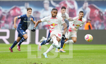 2022-10-01 - Christopher Nkunku of Leipzig scores a goal during the German championship Bundesliga football match between RB Leipzig and VfL Bochum on October 1, 2022 at Red Bull Arena in Leipzig, Germany - FOOTBALL - GERMAN CHAMP - LEIPZIG V BOCHUM - GERMAN BUNDESLIGA - SOCCER