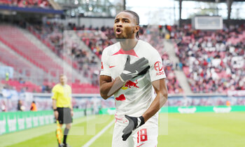 2022-10-01 - Christopher Nkunku of Leipzig celebrates during the German championship Bundesliga football match between RB Leipzig and VfL Bochum on October 1, 2022 at Red Bull Arena in Leipzig, Germany - FOOTBALL - GERMAN CHAMP - LEIPZIG V BOCHUM - GERMAN BUNDESLIGA - SOCCER