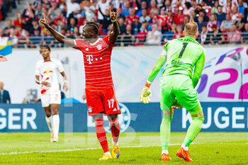 2022-07-30 - Sadio Mane of Bayern Munich celebrates during the German Super Cup football match between RB Leipzig and Bayern Munich on July 30, 2022 at Red Bull Arena in Leipzig, Germany - FOOTBALL - GERMAN SUPER CUP - RB LEIPZIG V BAYERN MUNICH - GERMAN SUPERCUP - SOCCER