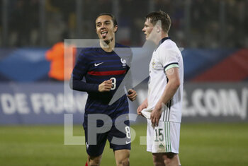28/03/2022 - Maxence Caqueret of France celebrates his goal during the International Under 21 Friendly football match between France and Northern Ireland on March 28, 2022 at Stade de L'Epopée in Calais, France - INTERNATIONAL UNDER 21 FRIENDLY - FRANCE VS NORTHERN IRELAND - FIFA MONDIALI - CALCIO