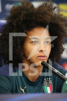 2022-04-07 - Sara Gama of ITALY WOMEN during the Press Conference at Ennio Tardini on April 7, 2022 in Parma, Italy. - 2023 WOMEN'S WORLD CUP - PRESS CONFERENCE AND TRAINING PRIOR THE ITALY VS LITUANIA QUALIFICATION MATCH - FIFA WORLD CUP - SOCCER