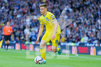 2022-06-01 - Viktor Tsygankov of Ukraine during the FIFA World Cup 2022, Qualifiers Play-off football match between Scotland and Ukraine on June 1, 2022 at Hampden Park in Glasgow, Scotland - FOOTBALL - WORLD CUP 2022 - QUALIFIERS - PLAY OFF - SCOTLAND V UKRAINE - FIFA WORLD CUP - SOCCER