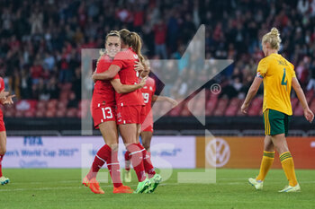 2022-10-11 - i11.10.2022, Zurich, Letzigrund, FIFA World Cup Playoffs: Switzerland - Wales, #10 Ramona Bachmann (Switzerland) celebrated her goal #13 Lia Walti (Switzerland) - 2022 FIFA WOMEN'S WORLD CUP PLAYOFFS: SWITZERLAND - WALES - FIFA WORLD CUP - SOCCER
