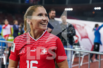 2022-10-11 - 11.10.2022, Zurich, Letzigrund, FIFA World Cup Playoffs: Switzerland - Wales, #16 Sandrine Mauron (Switzerland) after the  win and qualification to the world cup - 2022 FIFA WOMEN'S WORLD CUP PLAYOFFS: SWITZERLAND - WALES - FIFA WORLD CUP - SOCCER