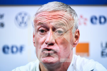 2022-11-14 - Didier DESCHAMPS of France during the press conference of the French team, preparation for the 2022 World Cup in Qatar, on November 14, 2022 at Centre National du Football in Clairefontaine-en-Yvelines, France - FOOTBALL - WORLD CUP 2022 - TRAINING OF THE FRENCH TEAM - FIFA WORLD CUP - SOCCER