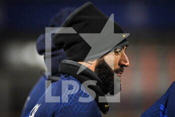 2022-11-14 - Karim BENZEMA of France during the training of the French team, preparation for the 2022 World Cup in Qatar, on November 14, 2022 at Centre National du Football in Clairefontaine-en-Yvelines, France - FOOTBALL - WORLD CUP 2022 - TRAINING OF THE FRENCH TEAM - FIFA WORLD CUP - SOCCER