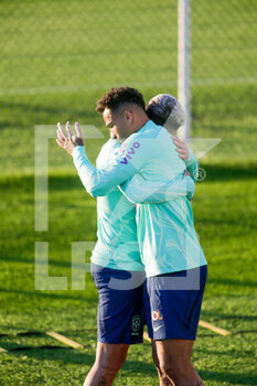 2022-11-16 - Bruno Guimaraesof Brazil and Danilo of Brazil during Brazil National football team traning, before the finale stage of the World Cup 2022 in Qatar, at Juventus Training Center, 16 November 2022, Turin, Italy. Photo Nderim Kaceli - BRAZIL NATIONAL TEMA TRAINING - FIFA WORLD CUP - SOCCER