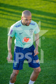 2022-11-16 - Dani Alves of Brazil during Brazil National football team traning, before the finale stage of the World Cup 2022 in Qatar, at Juventus Training Center, 16 November 2022, Turin, Italy. Photo Nderim Kaceli - BRAZIL NATIONAL TEMA TRAINING - FIFA WORLD CUP - SOCCER
