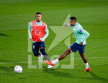 2022-11-16 - Alex Sandro of Brazil during Brazil National football team traning, before the finale stage of the World Cup 2022 in Qatar, at Juventus Training Center, 16 November 2022, Turin, Italy. Photo Nderim Kaceli - BRAZIL NATIONAL TEMA TRAINING - FIFA WORLD CUP - SOCCER