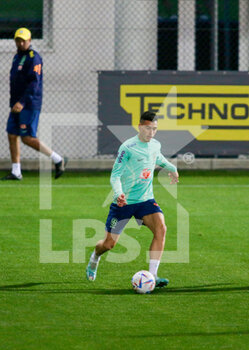 2022-11-16 - Gabriel Martinelli of Brazil during Brazil National football team traning, before the finale stage of the World Cup 2022 in Qatar, at Juventus Training Center, 16 November 2022, Turin, Italy. Photo Nderim Kaceli - BRAZIL NATIONAL TEMA TRAINING - FIFA WORLD CUP - SOCCER