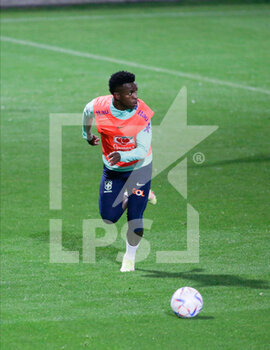 2022-11-16 - Vinicius Jr of Brazil during Brazil National football team traning, before the finale stage of the World Cup 2022 in Qatar, at Juventus Training Center, 16 November 2022, Turin, Italy. Photo Nderim Kaceli - BRAZIL NATIONAL TEMA TRAINING - FIFA WORLD CUP - SOCCER