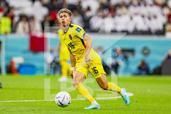 2022-11-20 - Jeremy Sarmiento (16) of Ecuador during the FIFA World Cup 2022, Group A football match between Qatar and Ecuador on November 20, 2022 at Al Bayt Stadium in Al-Khor, Qatar - FOOTBALL - WORLD CUP 2022 - QATAR V ECUADOR - FIFA WORLD CUP - SOCCER