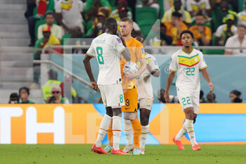 21/11/2022 - Matthijs de Ligt of Netherlands and Cheikhou Kouyate of Senegal during the FIFA World Cup 2022, Group A football match between Senegal and Netherlands on November 21, 2022 at Al Thumama Stadium in Doha, Qatar - FOOTBALL - WORLD CUP 2022 - SENEGAL V NETHERLANDS - FIFA MONDIALI - CALCIO